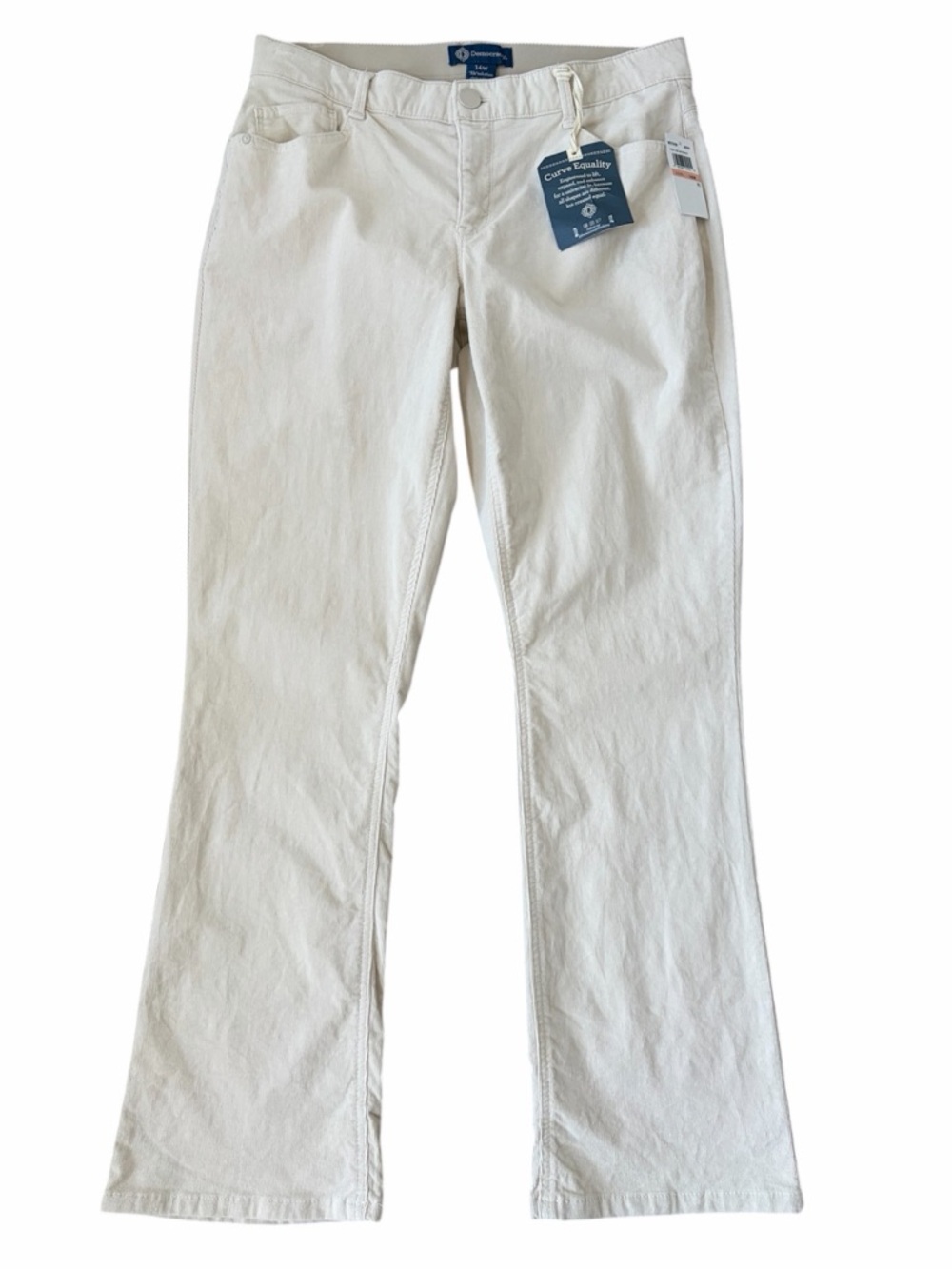 Democracy Ab Solution High Rise Itty Bitty Bootcut Corduroy Pant Birch Size 14W
